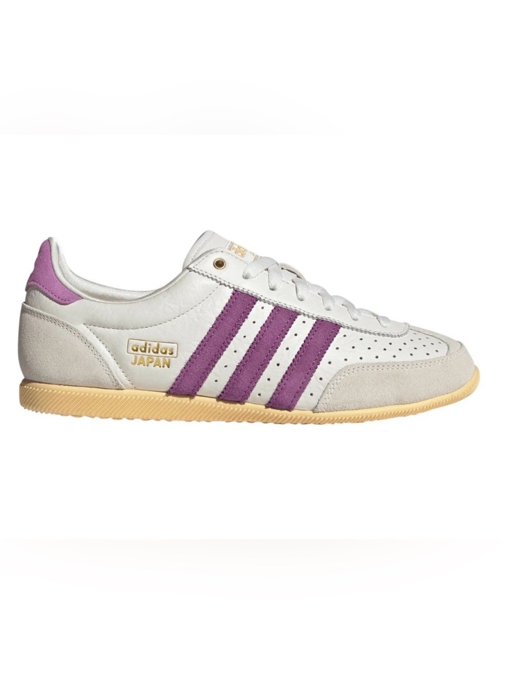adidas Japan Sneaker in off white and Purple, Women’s size 8